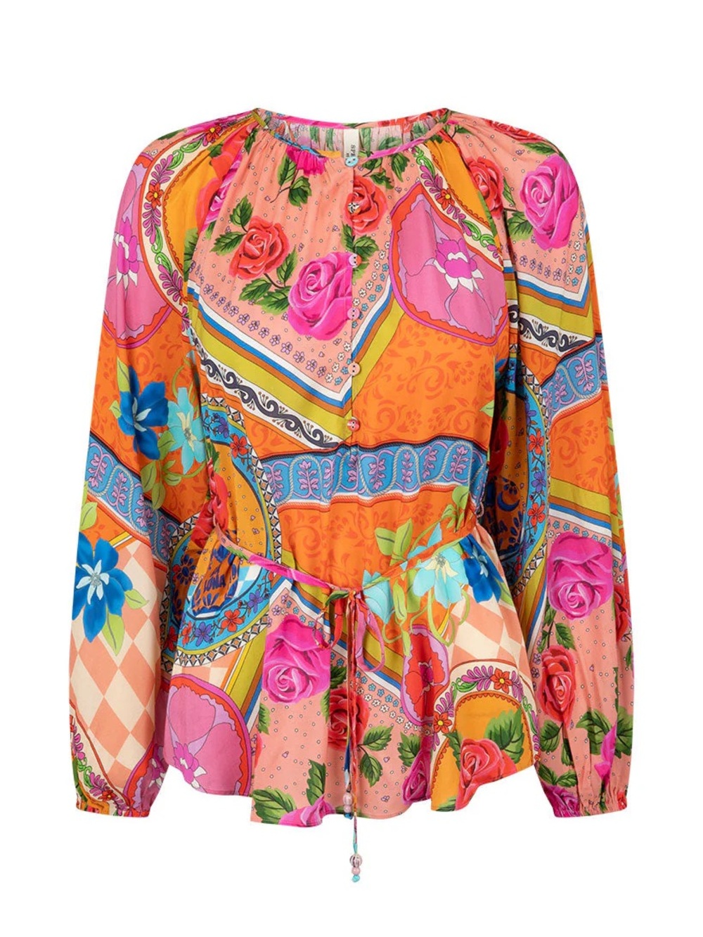 Spell Aphrodite blouse w/tie medium NWT